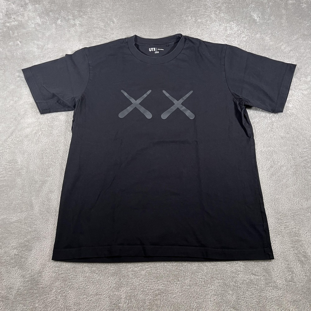KAWS Andy Warhol x Uniqlo Shirt Mens Large Black UT Graphic XX Portrait Tee